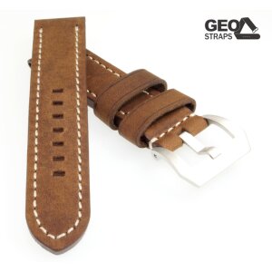 Vollrindleder Uhrenarmband Modell Mountain Bär cognac 20 mm PRE-V