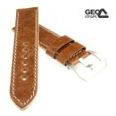 GEO-Straps Uhrenarmband Modell Pan Pista Classic Haselnuss 22 mm PRE-V Handarbeit