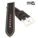 GEO-Straps Uhrenarmband Modell Pan Amerika schwarz 24 mm...