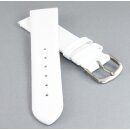 Feines Leder-Uhrenarmband Basel-XS weiß 22 mm