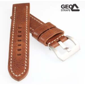 Vollrindleder Uhrenarmband Modell Bolgheri Rust cognac 20 mm