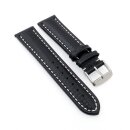 Carbon-Style Uhrenband Modell Carbon-87A schwarz-WN wasserfest 24 mm