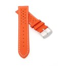 Softleder Uhrenarmband Modell Sportiva orange 16 mm -...