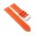 Softleder Uhrenarmband Modell Sportiva orange 16 mm - gelocht