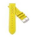 Softleder Uhrenarmband Modell Sportiva gelb 16 mm - gelocht