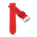 Softleder Uhrenarmband Modell Sportiva rot 18 mm