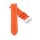 Softleder Uhrenarmband Modell Sportiva orange 20 mm