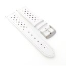 Softleder Uhrenarmband Modell Sportiva weiß 20 mm