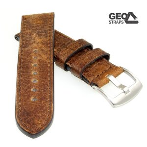 GEO-Straps Uhrenarmband Modell Pan Gobi cognac 26 mm Handarbeit