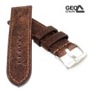 GEO-Straps Uhrenarmband Modell Pan Gobi mocca 24 mm Handarbeit