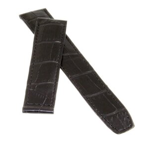 Alligator Uhrenarmband für Cartier Modell CT-53 schwarz 16/14 mm für Faltschließe
