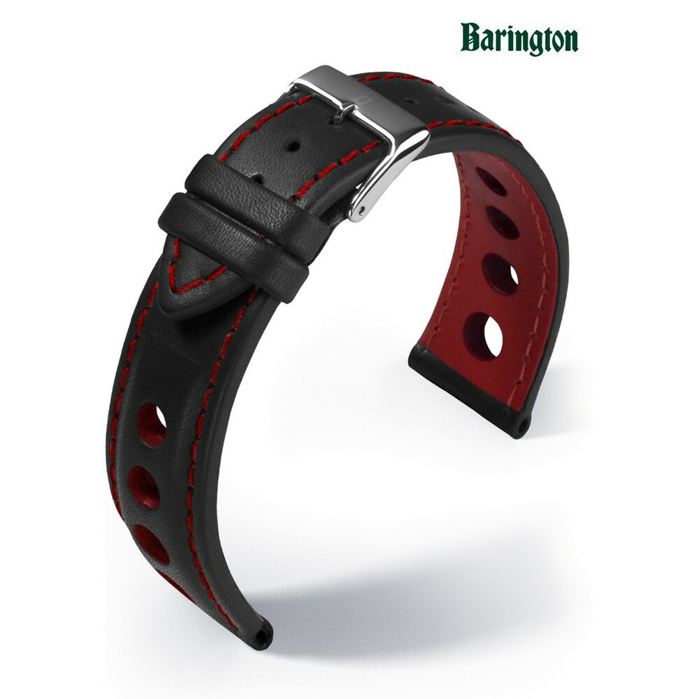 Barington Rallye Uhrenarmband Modell Racing schwarz-rot 20 mm Uhren