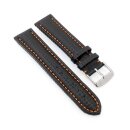 Carbon-Style Uhrenband Modell Carbon-87A schwarz-ON wasserfest 22 mm