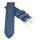 Rindleder Uhrenarmband Modell Calazio wasserfest blau 22 mm