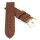 Rindleder Uhrenarmband Modell Calazio wasserfest dunkelbraun 24 mm