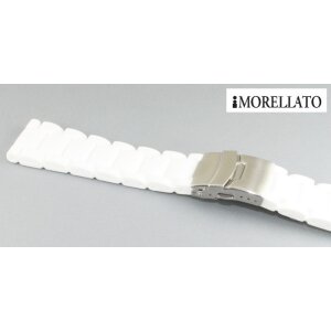Morellato Silikon Uhrenarmband Modell Iseo Faltschließe weiß 22 mm