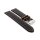 Soft Büffelkalb-Leder Uhrenarmband Modell Kansas schwarz-orange 24 mm