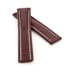 Louisiana Uhrenarmband dunkelbraun 15/14 mm kompatibel mit Breitling Faltschließe