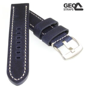 Vollrindleder Uhrenarmband Modell Mountain Bär Marine 24 mm