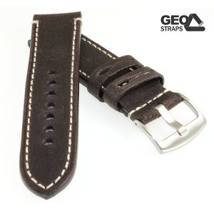 GEO-Straps Uhrenarmband Modell Zeppelin mocca 24 mm Handarbeit