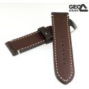 GEO-Straps Uhrenarmband Modell Zeppelin mocca 24 mm Handarbeit