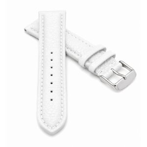 Uhrenarmband Soft-Kalbsleder Freiburg-TiT DS extralang weiß 20 mm