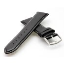 Feines französisches Softlederband Modell Berlin schwarz-WN 19 mm