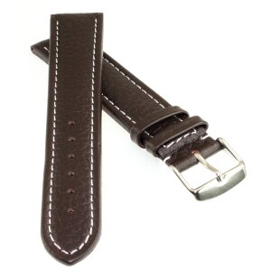 Uhrenarmband Soft-Kalbsleder Freiburg-WN DS extralang dunkelbraun 18 mm