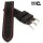 Vollrindleder Uhrenarmband Modell Mountain Bär schwarz rote Naht 20 mm