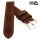 Vollrindleder Uhrenarmband Modell Mountain Bär mocca rote Naht 22 mm