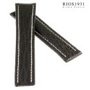 Rios1931 Haifisch Uhrenarmband Modell Continental schwarz...