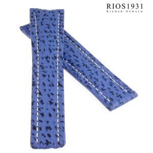 Rios1931 Haifisch Uhrenarmband Modell Continental royalblau 22/18 mm kompatibel Breitling