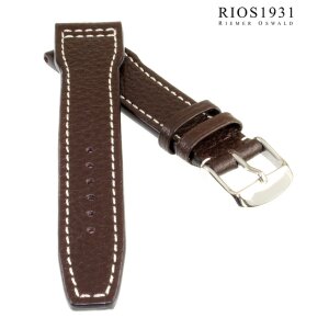 Rios1931 Büffelleder Uhrenarmband Modell Typhoon mokka 21 mm, kompatibel IWC