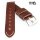 GEO-Straps Old Military softweiches Rindleder Uhrenarmband dunkelbraun-WN 18 mm