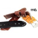 GEO-Straps Old Military softweiches Rindleder Uhrenarmband dunkelbraun-WN 20 mm