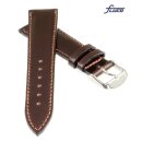 Fluco Uhrenband englisches Bridle Leder Modell London braun 18 mm Handarbeit