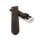 Softweiches Uhrenarmband Modell Cavaliere mit Steppung dunkelbraun 20 mm