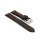 Softweiches Uhrenarmband Modell Cavaliere mit Steppung dunkelbraun 20 mm