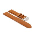 Softweiches Uhrenarmband Modell Cavaliere mit Steppung hellbraun 20 mm