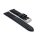 Softweiches Uhrenarmband Modell Cavaliere mit Steppung schwarz 24 mm