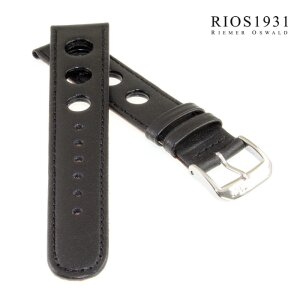 RIOS1931 Rallye Uhrenarmband Modell Racing schwarz 18 mm