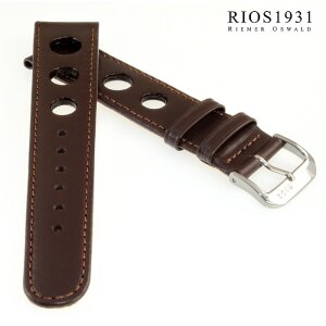 RIOS1931 Rallye Uhrenarmband Modell Racing mokka 18 mm