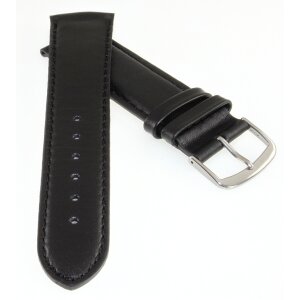 Rundanstoß Uhrenarmband Modell Rondo-Glatt-TiT schwarz 18 mm