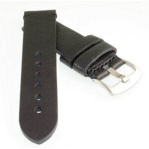 Vintage Rindleder Uhrenband Modell Vintage-Persio schwarz 18 mm