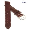 Fluco Uhrenarmband Horween Shell Cordovan Leder mahagoni-ochsblood 18 mm Handarbeit