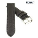 Herzog Lamm-Nappaleder Uhrarmband Modell Chronograph schwarz 22 mm wasserfest