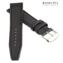 Rios1931 Nytech Uhrenarmband Modell Albatros schwarz 18...