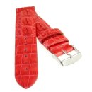 Echt Alligator Uhrenarmband Modell Luxery rot 18 mm,...