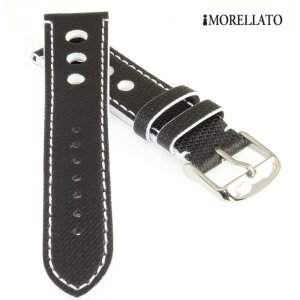 Morellato Kunststoff Uhrenarmband Modell Bowling schwarz-weiß wasserfest 20 mm