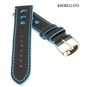 Morellato Kunststoff Uhrenarmband Modell Bowling schwarz-blau wasserfest 20 mm